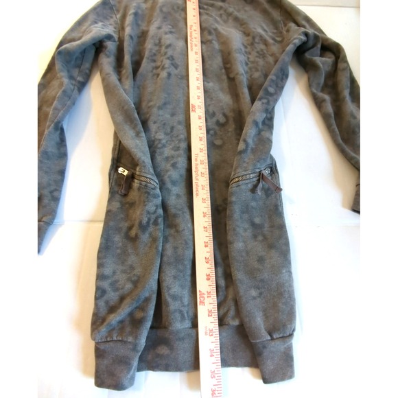 All Saints Leopard Ridley Hoodie Women US 8 Portugal Cotton Model Boho Easy Chic - Picture 12 of 12